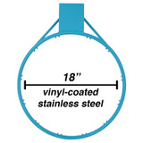18 inch vinyl-coated stainless steel rim diagram with measurement