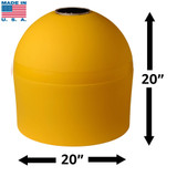 Solar Powered Self-Illuminating Buoy With Light Engine - 20" -  Yellow