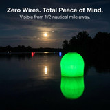 Solar Powered Self-Illuminating Buoy With Light Engine - 20" -  Green