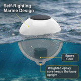 Solar Powered Self-Illuminating Buoy With Light Engine - 14" - White