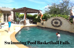 Pool Basketball Dunks and Epic FAILS!