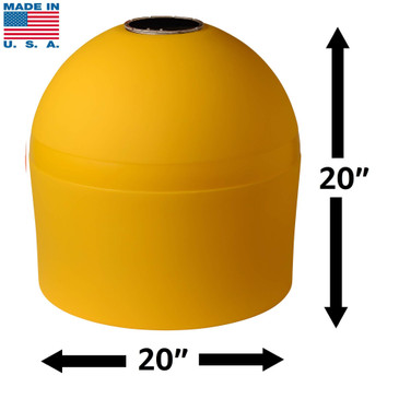 Solar Powered Self-Illuminating Buoy With Light Engine - 20" -  Yellow