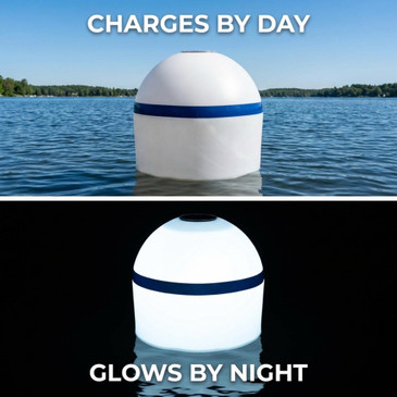 Solar Powered Self-Illuminating Buoy With Light Engine - 20" -  Yellow