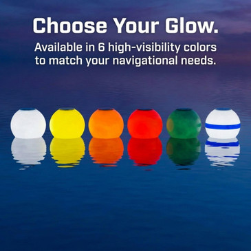 Solar Powered Self-Illuminating Buoy With Light Engine - 14" - Mooring (White & Blue)