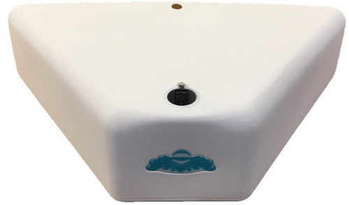 Side view of triangular basketball base with Dunn Rite logo – heavy-duty and water-fillable