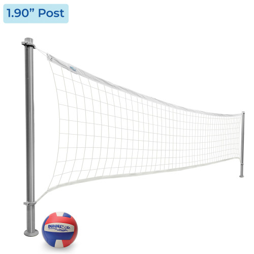 1.90 inch deck-mounted pool volleyball net system with red white blue ball 1.90 inch deck-mounted pool volleyball net system with red white blue ball