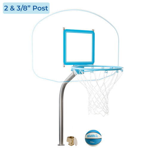 Deck Shoot in-ground basketball hoop with Splash-It ball and anchor included Deck Shoot in-ground basketball hoop with Splash-It ball and anchor included