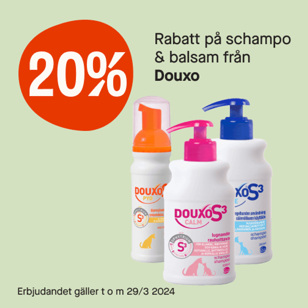 20% rabatt på schampo från Douxo