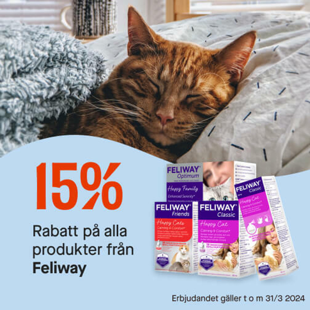 15% rabatt på alla produkter från Feliway