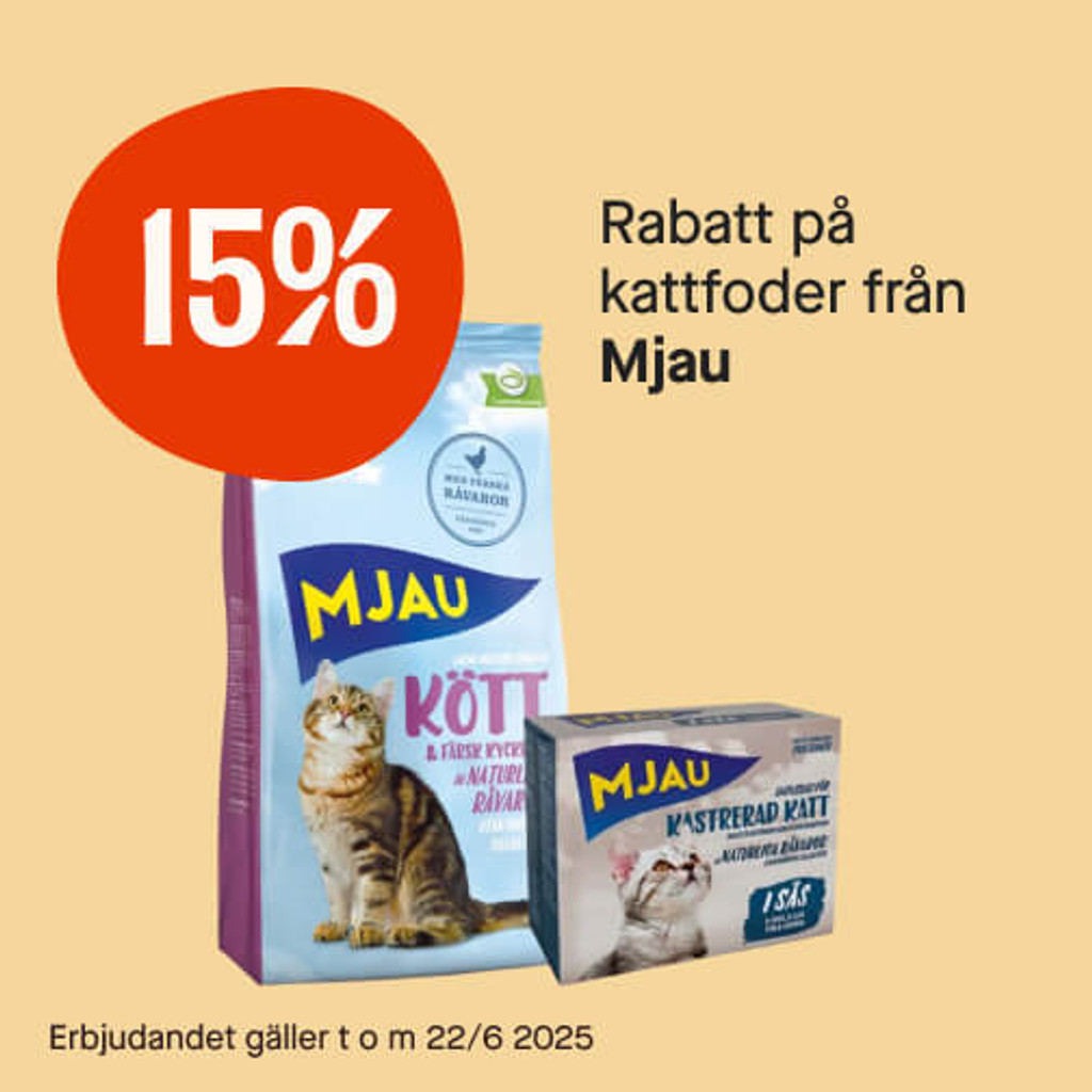 15% Mjau