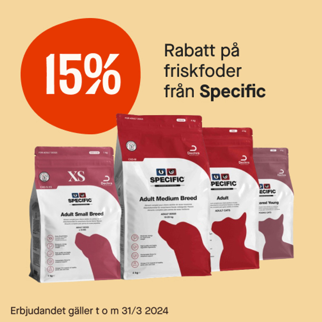 15% rabatt på friskfoder från Specific