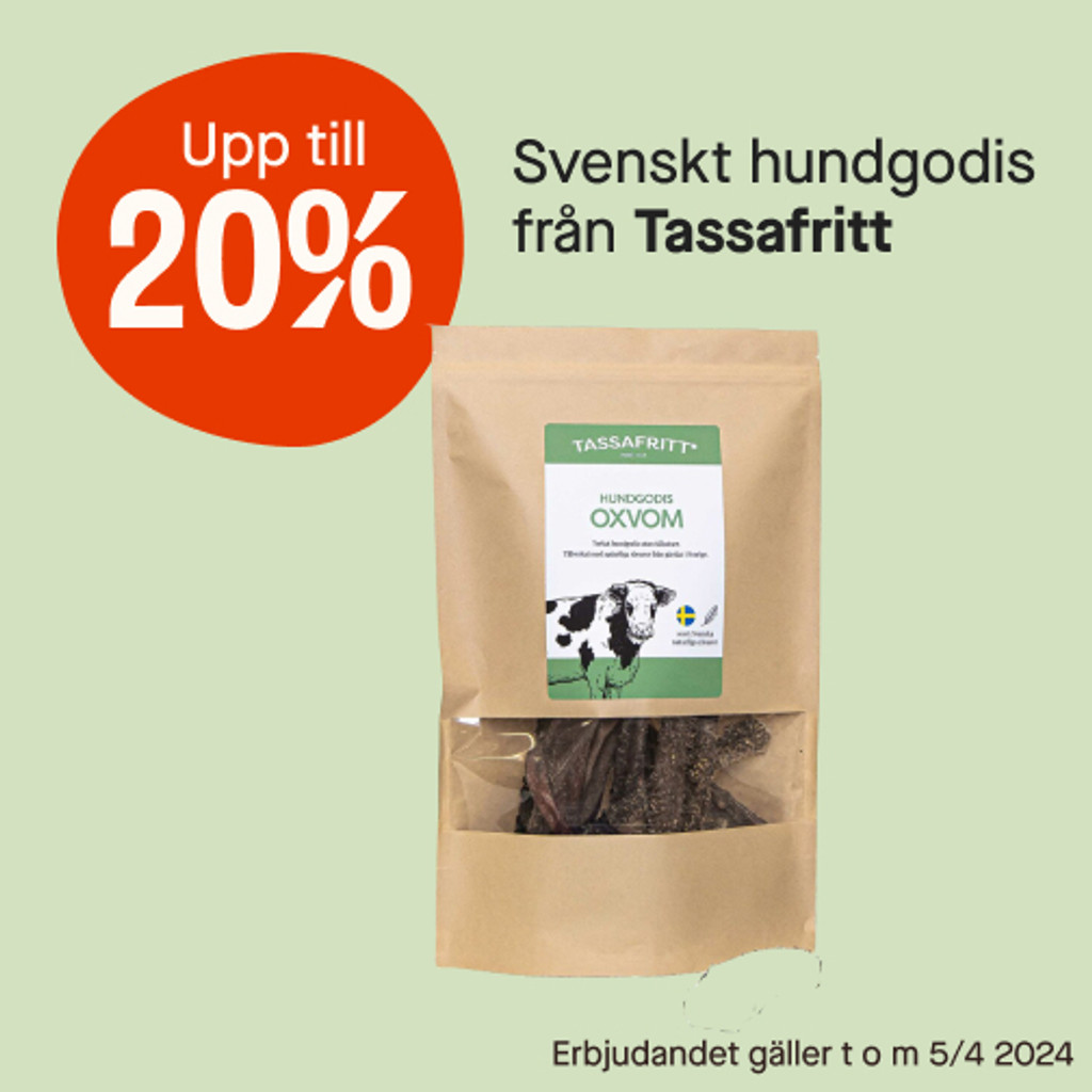 Upp till 20% rabatt på Tassafritt