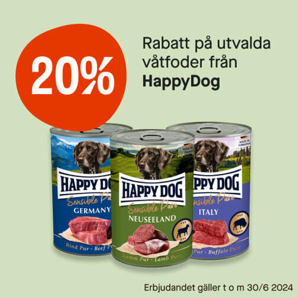 20% våtfoder HappyDog