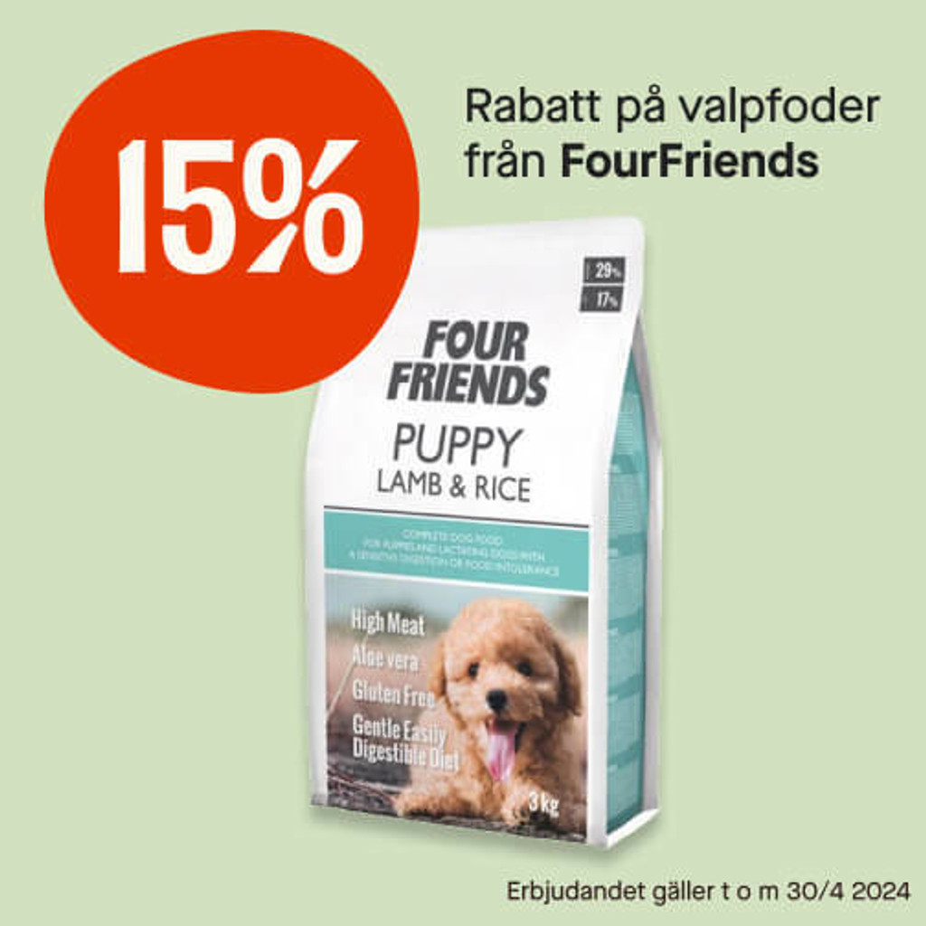 15% Valpfoder från FourFriends