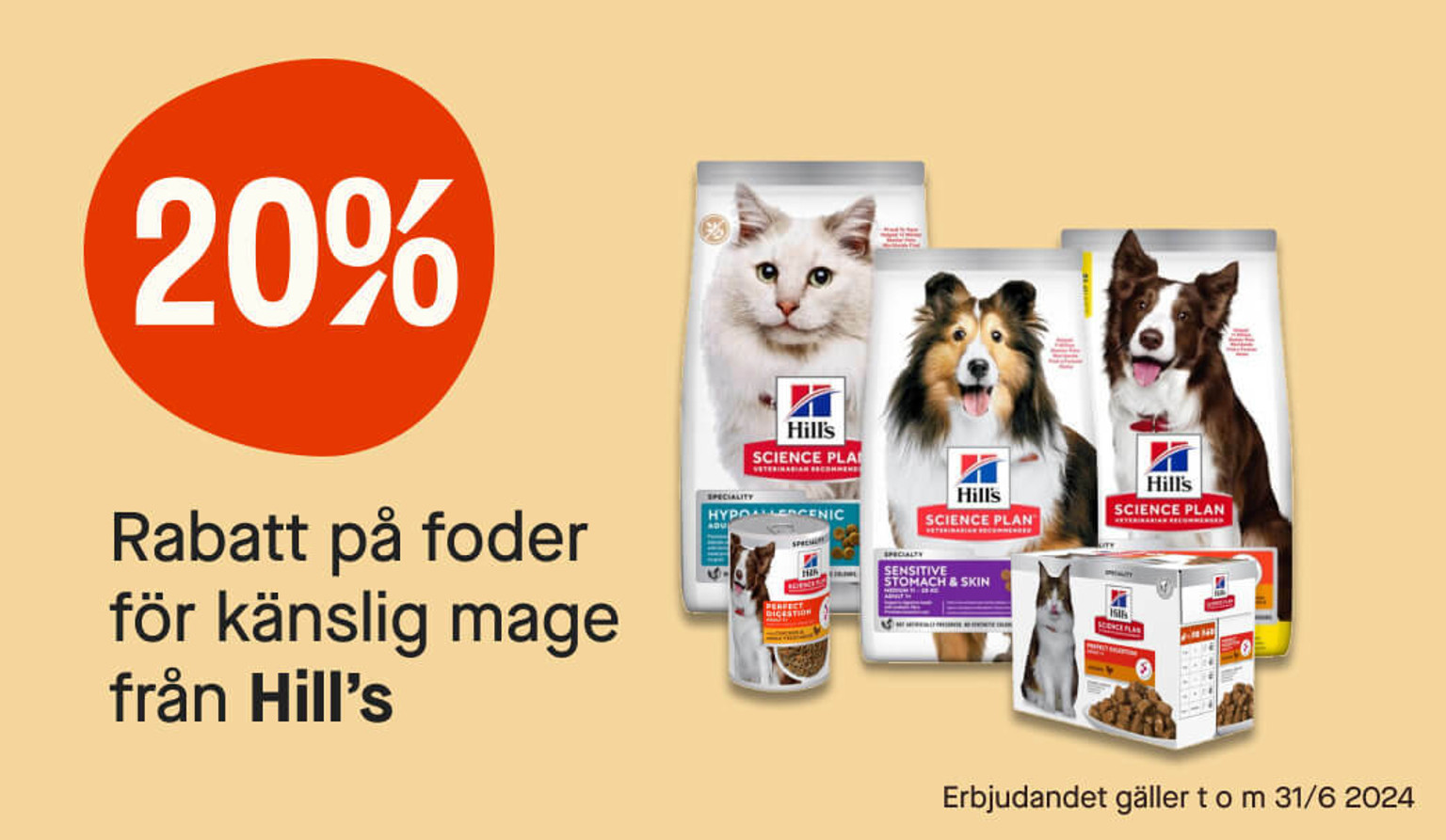 20% foder för känslig mage