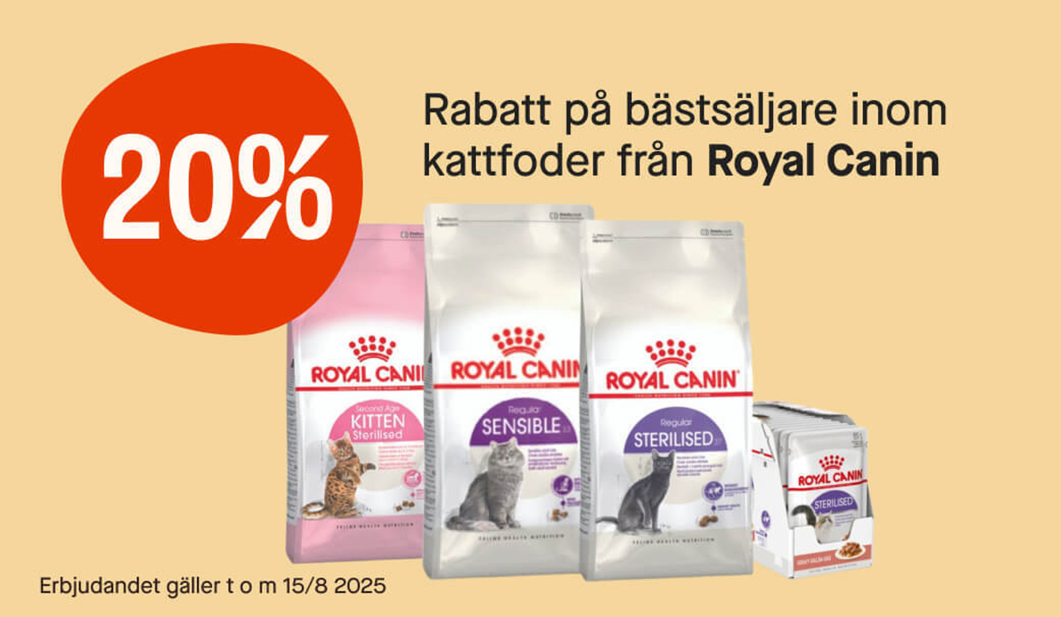 20% Royal Canin katt