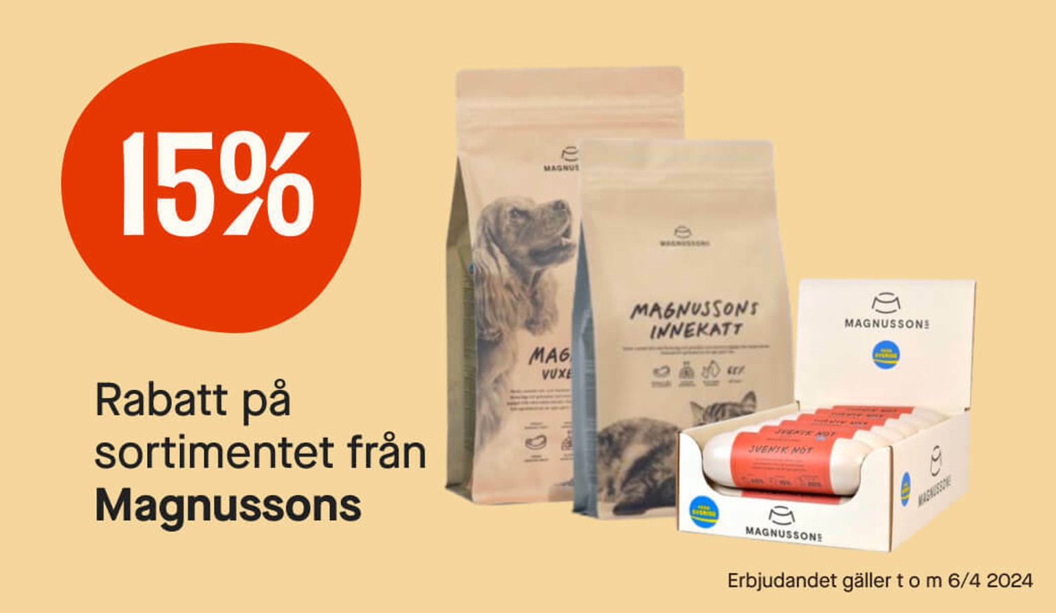 15% rabatt på sortimentet från Magnussons