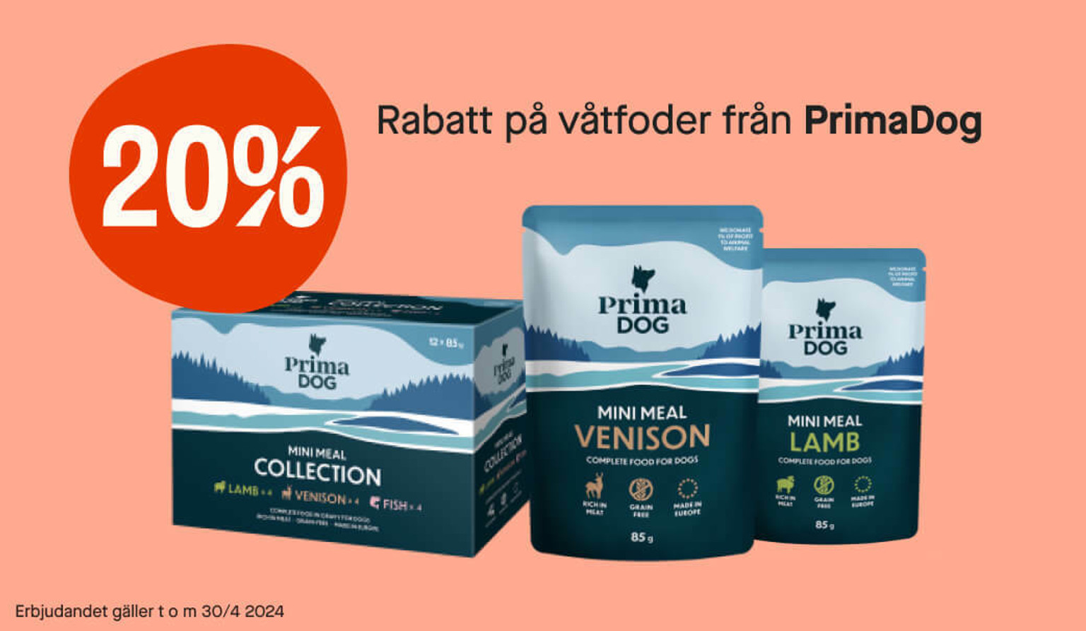 20% PrimaDog våtfoder