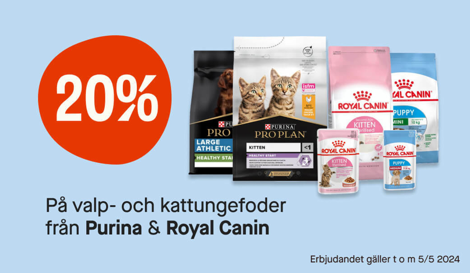 20% valp- och kattungefoder