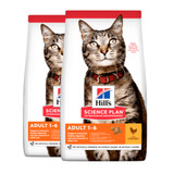 2 st  Adult torrfoder med kyckling för katt 10 kg