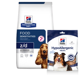 Treats + Prescription Diet z/d Food Sensitivities Torrfoder till Hund