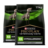2-pack Veterinary Diets HA Hypoallergenic för hund 11 kg