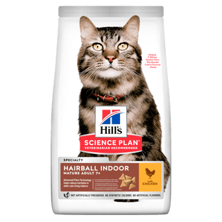 Mature Adult Hairball & Indoor torrfoder med kyckling för katt