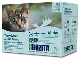 Multibox Kött & Fisk i sås för katt