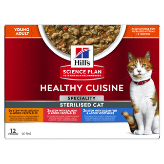 Healthy Cuisine Stew Våtfoder till Steriliserad Katt Fisk & Kyckling