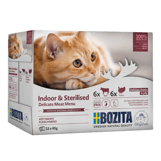 Indoor & Sterilised Multipack med Nöt och Kalkon för katt