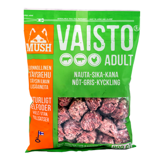 Vaisto® Köttbullar Nöt-Gris-Kyckling Hundfoder