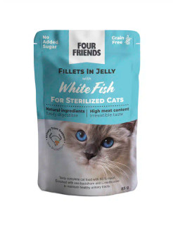 Sterilized White Fish in Jelly Pouch Kattfoder