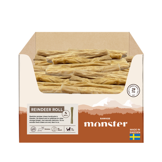 Monster Hundgodis Rawhide Reindeer Roll