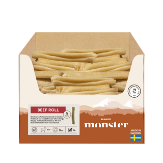 Monster Hundgodis Rawhide Beef Roll