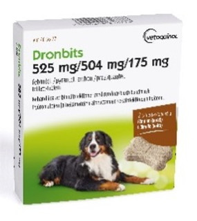Dronbits Oral Tablett, 525 mg/504 mg/175 mg, 2 st till Hund