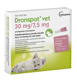 Dronspot® Vet. Spot-on, lösning 30 mg/ 7,5 mg till Små Katter
