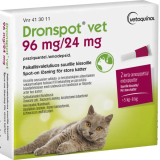 Dronspot® Vet. Spot-on, lösning 96 mg/ 24 mg till Stora Katter