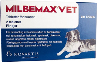 Milbemax Vet.  Tablett 12,5/125 mg, till hundar