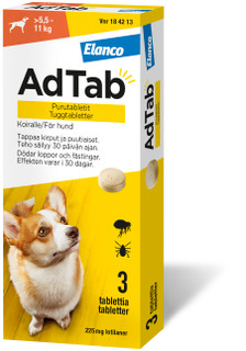 AdTab. 225 mg, tuggtabletter för hund (> 5,5–11 kg)