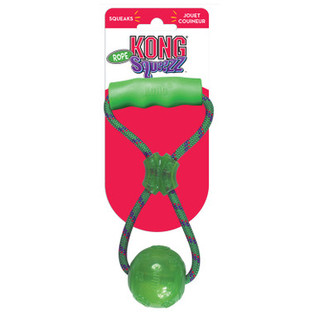 KONG Squeezz Ball With Handle hundleksak