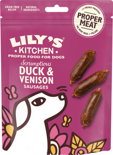 Scrumptious Duck and Venison Sausages Hundgodis