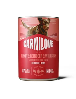 Wild Meat Turkey, Venison & Reindeer Våtfoder till Hund