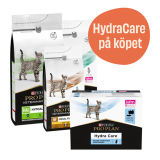 Veterinärfoder från Purina Pro Plan Katt + HydraCare på köpet