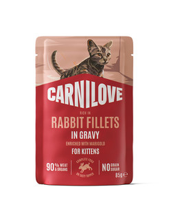 Kitten Pouches med Kanin Våtfoder
