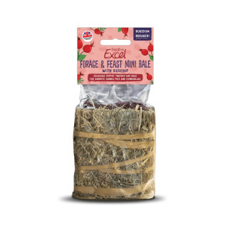Excel Forage & Feast Mini Bale Rose för Kaniner & Marsvin