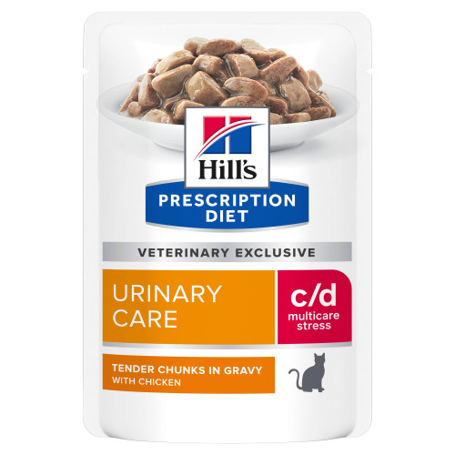 Prescription Diet c/d Multicare Stress Pouch, Kattfoder med Kyckling