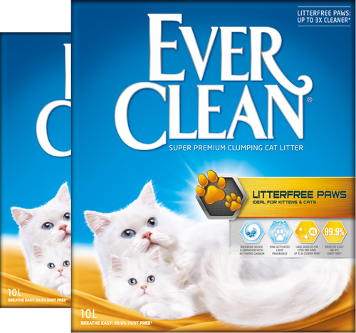 Litterfree Paws kattsand 10 L 2-pack