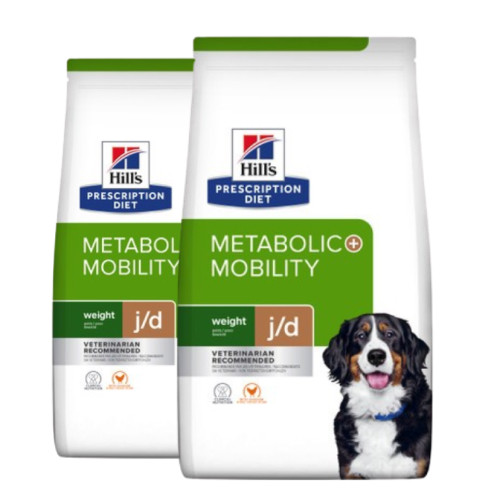 2-pack Prescription Diet Mobility + Metabolic Weight Management Torrfoder till Hund med Kyckling