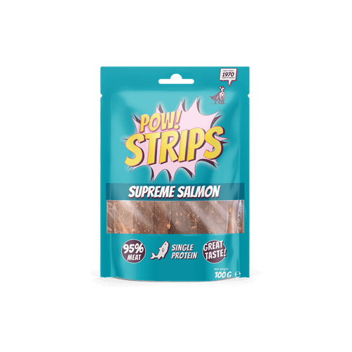 Hundgodis Strips Supreme Salmon från POW!
