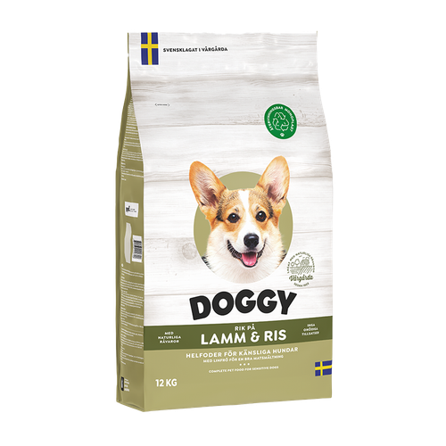 Lamm & Ris Torrfoder för hund från Doggy